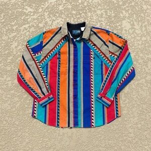 Vintage Lone Roo Men's ‎ Button Down Long Sleeve Size 7